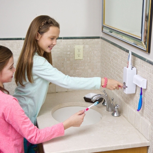 Press 2 Paste Hands-Free Toothpaste Dispenser