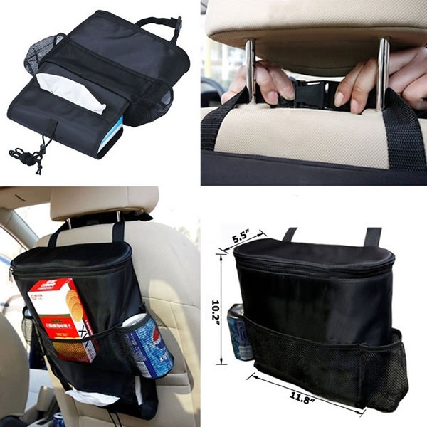 Car Seat Back Organizer Holder Multi-Pocket Travel Cooler